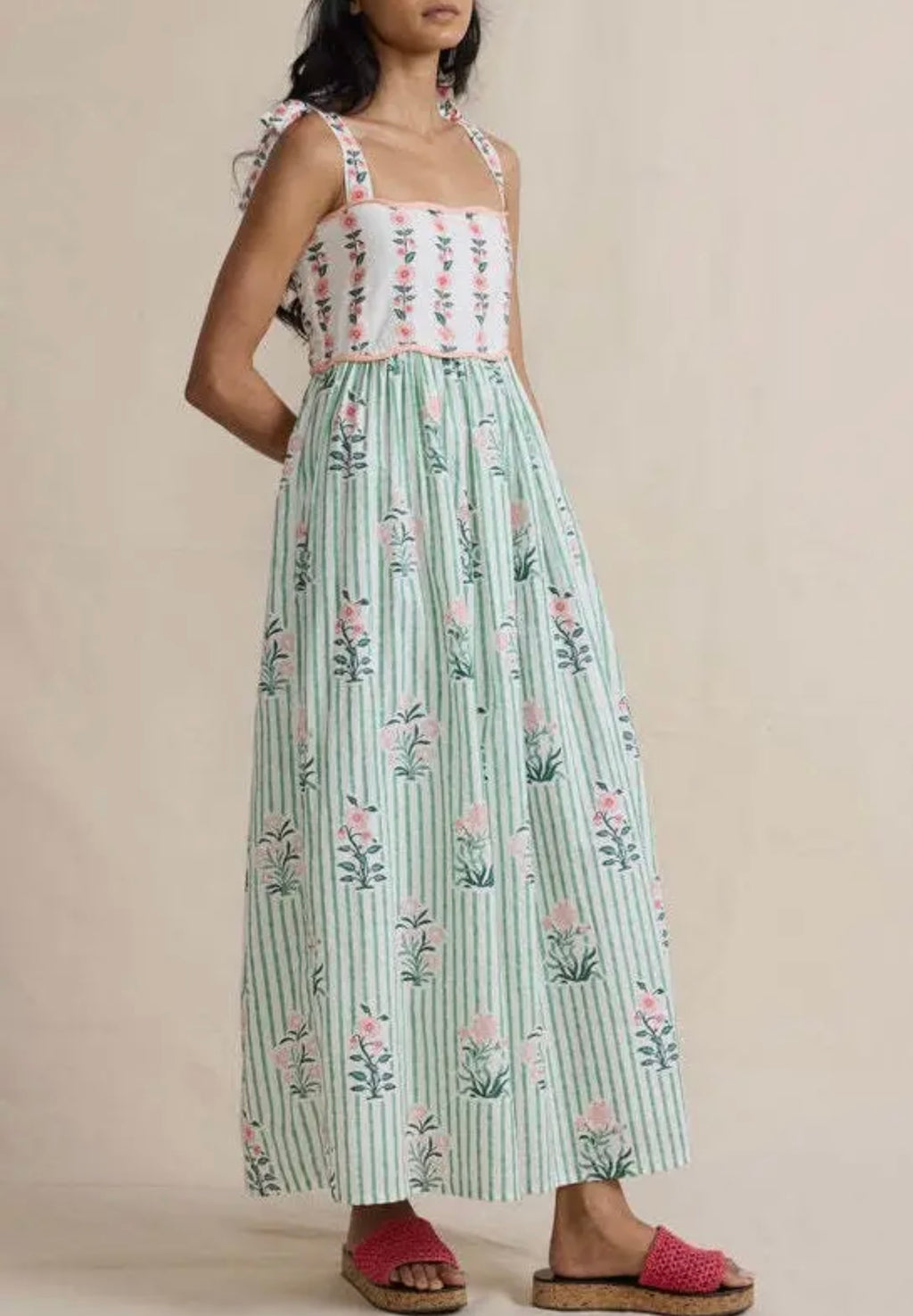 Floral Stripe Dress