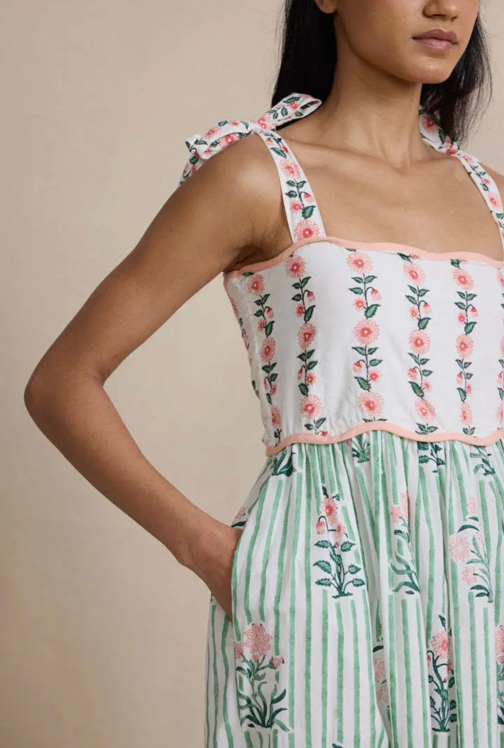 Floral Stripe Dress