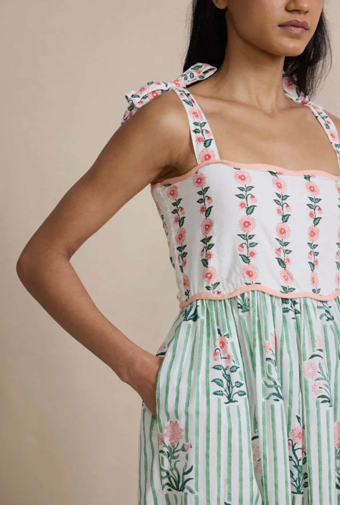 Floral Stripe Dress