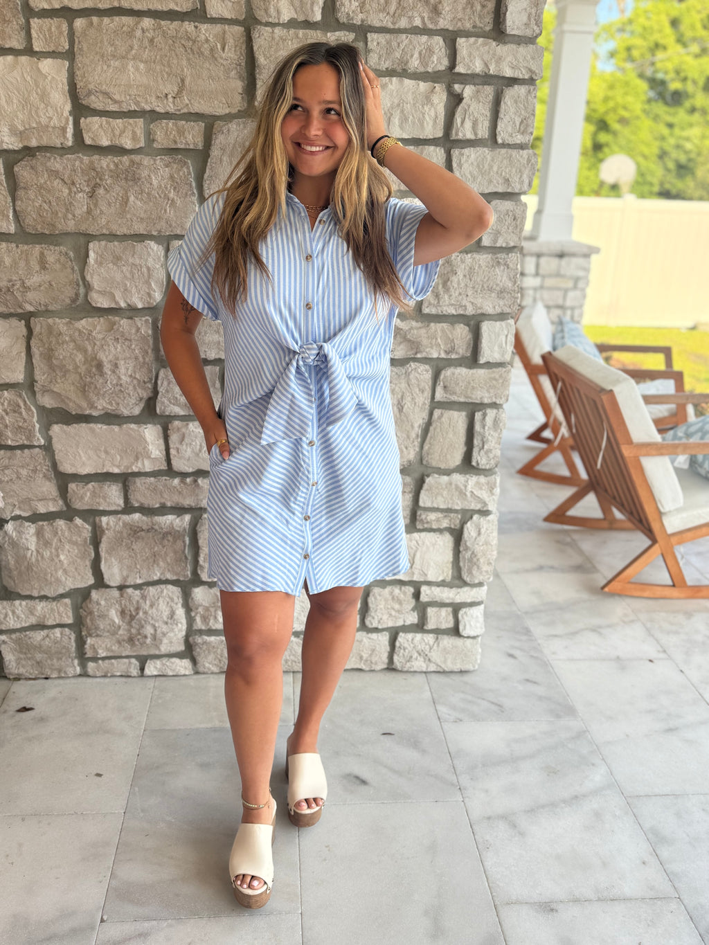 Blue Stripe Coastal Mini
