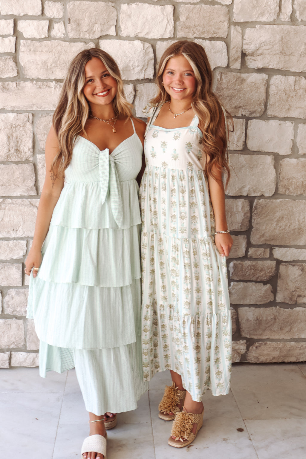 American Honey-Sage ruffle dress