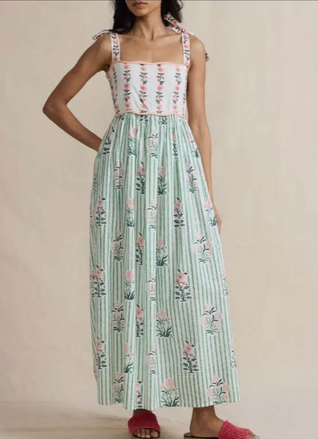 Floral Stripe Dress