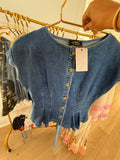 Jean Flare Peplum Top